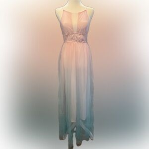 Elegant Ombre Pink Maxi Dress